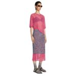 DRIES VAN NOTEN SHEER OVERSIZED TEE RED