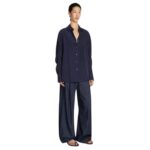 DRIES VAN NOTEN COCOON SHIRT NAVY
