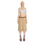 DRIES VAN NOTEN STRIPED BRA TOP LIGHT BLUE