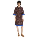 DRIES VAN NOTEN PRINTED SHIRT DRESS DESSIN A