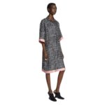 DRIES VAN NOTEN SILK SHIRT DRESS DESSIN A