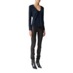 STOULS ALESSIA LONG-SLEEVED LEATHER TOP