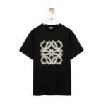 LOEWE PIXELATED ANAGRAM RELAXED FIT T SHIRT IN COTTON