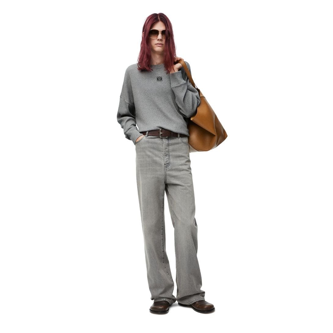 LOEWE OVERSIZED FIT LONG SLEEVE T SHIRT IN COTTON