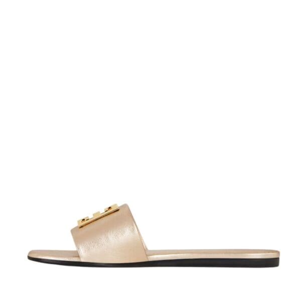 GIVENCHY 4G FLAT MULES IN LAMINATED LEATHER