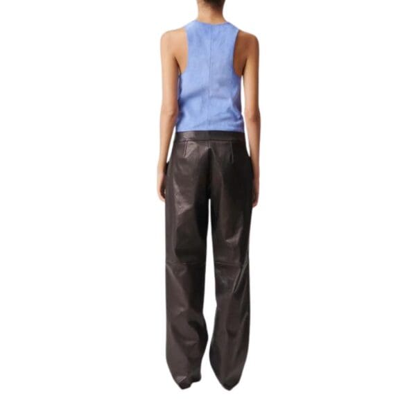 STOULS MASSIMO STRAIGHT LEATHER PANTS Step into timeless elegance with the