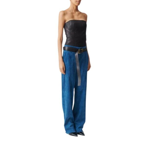 STOULS MASSIMO STRAIGHT LEATHER PANTS