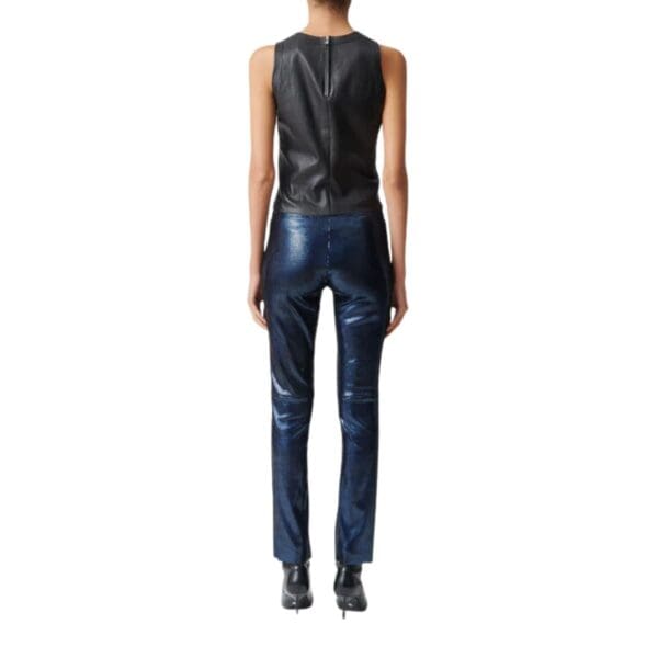 STOULS PAM TANK-TOP EN CUIR STRETCH