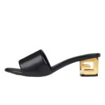 GIVENCHY CUBE MULES IN LEATHER