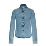 MAGDA BUTRYM FITTED DENIM SHIRTS IN FADED BLUE