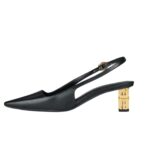 GIVENCHY G CUBE SLINGBLACK PUMPS IN LEATHER