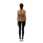 MAGDA BUTRYM FLOWER APPLIQUE WRAP BLOUSE IN BEIGE