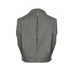 MAGDA BUTRYM HIGH NECK TECHNICAL BLOUSE IN GREY