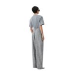 MAGDA BUTRYM KNOTTED T SHIRT IN GREY