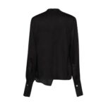 MAGDA BUTRYM ROUND NECK SILK BLOUSE IN BLACK