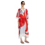 DRIES VAN NOTEN COTTON KAFTAN RED