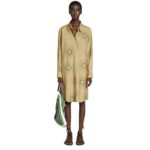 DRIES VAN NOTEN EMBELLISHED SHIRT DRESS BEIGE