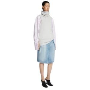 DRIES VAN NOTEN SLEEVELESS SWEATER CEMENT