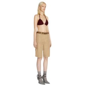 DRIES VAN NOTEN CROCHET BIKINI TOP WINE