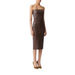 vSTOULS MONA STRAPLESS LEATHER DRESS