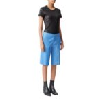 STOULS GASTONE DENIM-STYLE LEATHER BERMUDA SHORTS