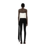 MAGDA BUTRYM RUCHED JERSEY ONE SHOULDER TOP IN CREAM