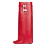 GIVENCHY SHARK LOCK BOOTS IN BOX LEATHER