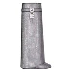 GIVENCHY SHARK LOCK BOOTS IN SUEDE WITH STRASS