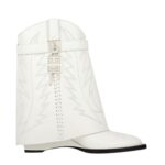 GIVENCHY SHARK LOCK COWBOY ANKLE BOOTS IN LEATHER