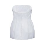 MAGDA BUTRYM STRAPLESS HOURGLASS CORSET IN WHITE
