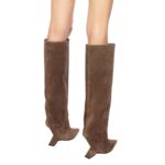 THE ATTICO ''CHEOPE'' DARK GREY TUBE BOOT