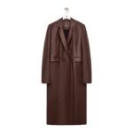 LOEWE DOUBLE BREASTED COAT IN LAMB NAPPA