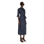 DRIES VAN NOTEN DENIM SHIRT DRESS INDIGO