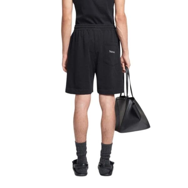 NANUSHKA DOXXI ORGANICALLY GROWN COTTON SHORTS BLACK