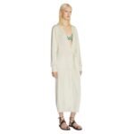 DRIES VAN NOTEN LONG MERINO CARDIGAN ECRU