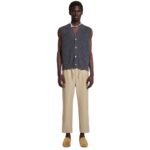 JAIN OKOBOR Alt-LEATHER RELAXED PANTS BROWN