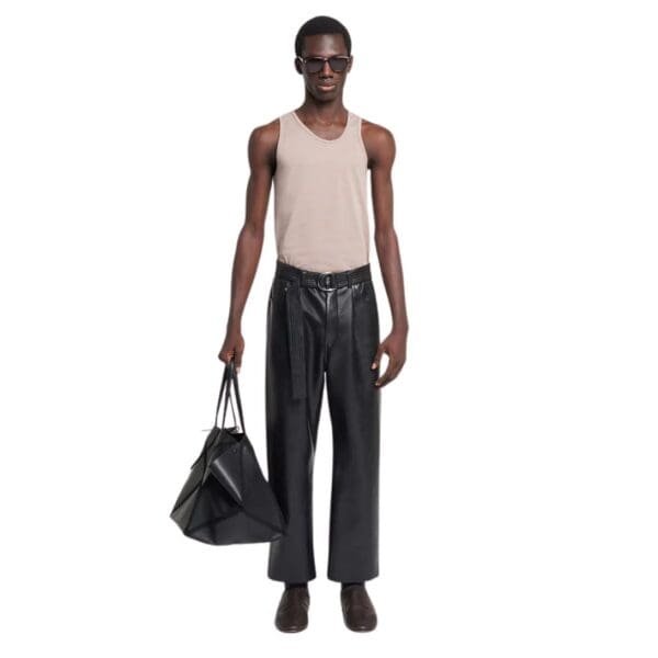 NANUSHKA FERRE REGENERATED LEATHER PANTS