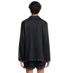 NANUSHKA JELMER STUDDED ORGANZA SHIRT BLACK