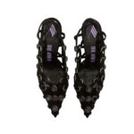 THE ATTICO ''GRID'' BLACK SLINGBACK