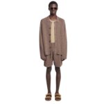 NANUSHKA NICOLAS LINEAR CROCHET SHIRT BROWN