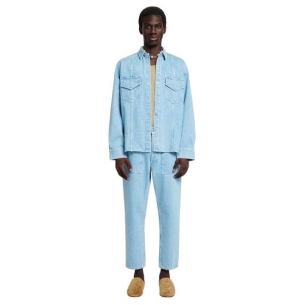 NANUSHKA TRISTO PATCH POCKET DENIM OVERSHIRT