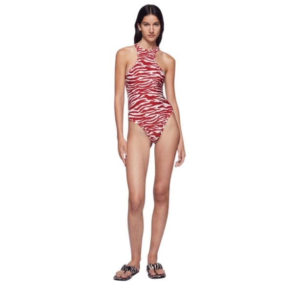 THE ATTICO RED AND MILK ONE PIECE