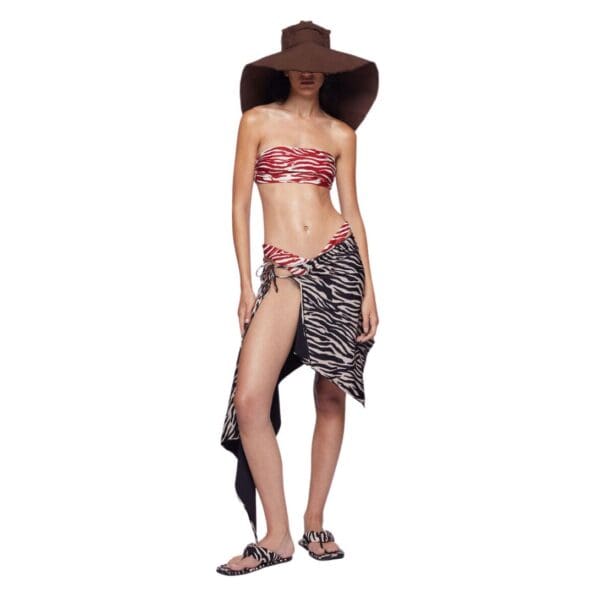 THE ATTICO CAPPUCCINO AND BLACK SKIRT