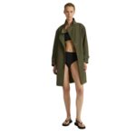 YVES SALOMON OVERSIZED COAT IN TECHNICAL FABRIC