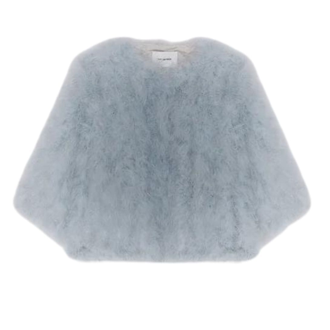 YVES SALOMON CROPPED FEATHER JACKET