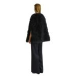 YVES SALOMON LONG FEATHER CAPE
