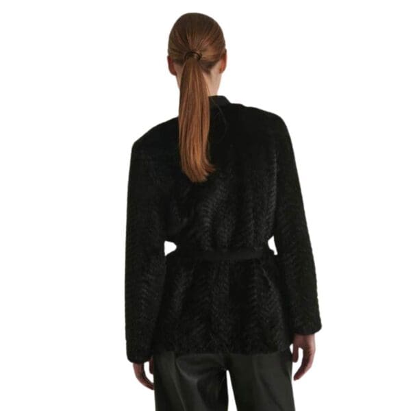 YVES SALOMON MERINO KNIT AND MINK CARDIGAN