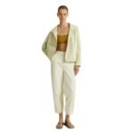 YVES SALOMON LEATHER HOODIE JACKET