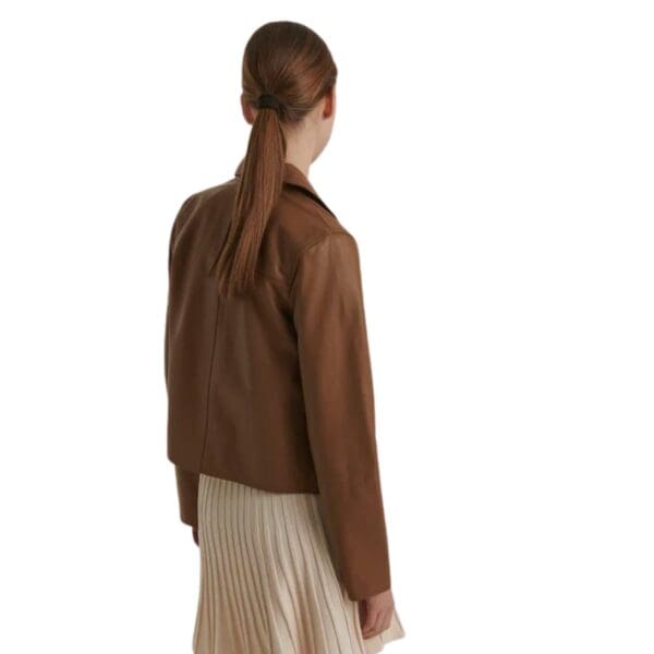 YVES SALOMON SHORT LEATHER JACKET
