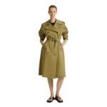 YVES SALOMON COTTON GABARDINE TRENCH COAT